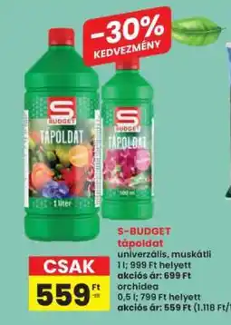 Interspar S-BUDGET tápoldat ajánlat