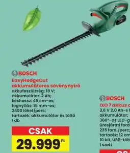 Interspar BOSCH EasyHedgeCut akkumulátoros sövénynyíró ajánlat