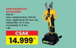 Interspar Akkumulátoros metszőolló ajánlat