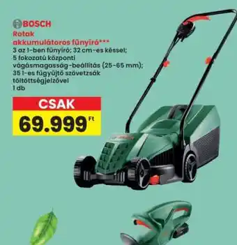 Bosch Rotak akkumulátoros fűnyíró