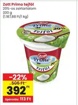 Interspar Zott Primo Tejföl ajánlat