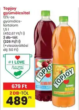 Interspar Topjoy gyümölcsital ajánlat