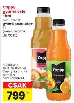 Interspar Cappy gyümölcslé, -ital ajánlat