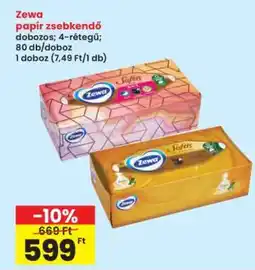 Interspar Zewa Papír zsebkendő ajánlat