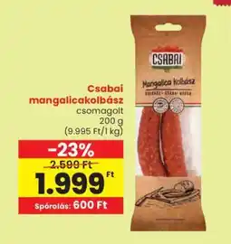 Spar Csabai mangalicakolbász ajánlat