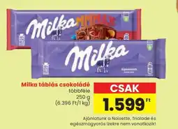 Spar MILKA Táblás csokoládé ajánlat