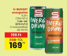 Spar S-BUDGET energiaital ajánlat
