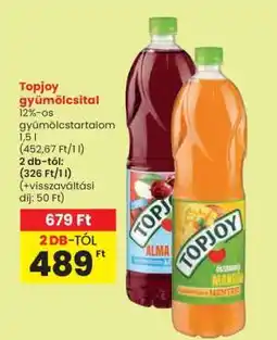 Spar Topjoy gyümölcsital ajánlat