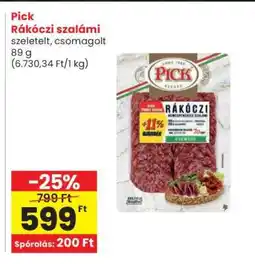 Spar PICK Rákóczi szalámi ajánlat
