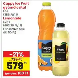 Spar Cappy Ice Fruit gyümölcsital / Lemonade ajánlat