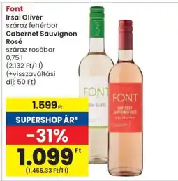 Spar Font Irsai Olivér / Cabernet Sauvignon Rosé ajánlat
