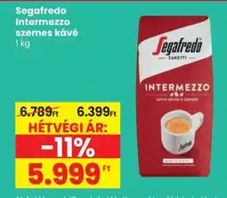 Spar SEGAFREDO Intermezzo szemes kávé ajánlat