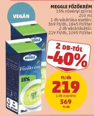 PENNY Meggle Főzőkrém ajánlat