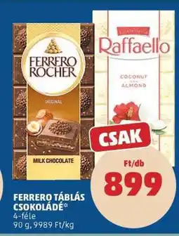 PENNY FERRERO TÁBLÁS CSOKOLÁDÉ ajánlat