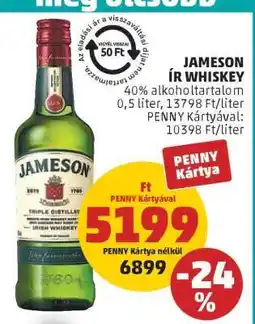 PENNY JAMESON Ír whiskey ajánlat