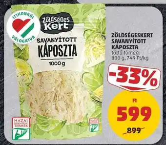 PENNY Zöldségeskert Savanyított Káposzta ajánlat