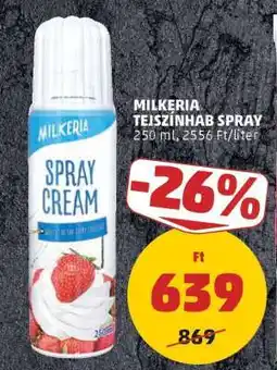 PENNY Milkeria Tejszínhab Spray ajánlat