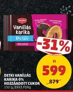 PENNY Detki Vaníliás Karika 0% hozzáadott cukor ajánlat