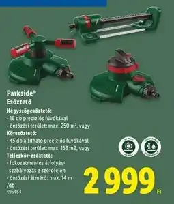 Lidl PARKSIDE Esőztető ajánlat