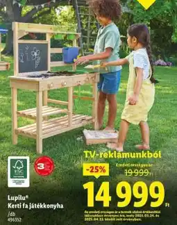 Lidl Lupilu Kerti fa játékkonyha ajánlat