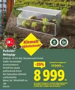 Lidl PARKSIDE Melegágy ajánlat