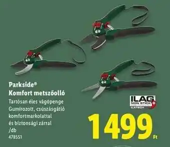 Lidl PARKSIDE Komfort metszőolló ajánlat