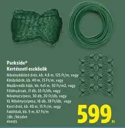 Lidl PARKSIDE Kertészeti eszközök ajánlat