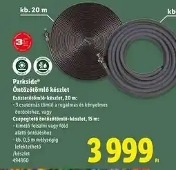 Lidl Parkside Öntözőtömlő készlet ajánlat