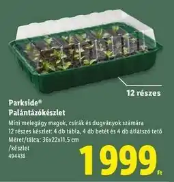 Lidl PARKSIDE Palántázókészlet ajánlat