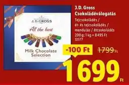 Lidl J. D. GROSS Csokoládéválogatás ajánlat