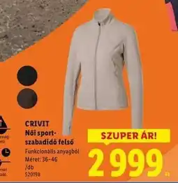 Lidl CRIVIT Női sport-szabadidő felső ajánlat