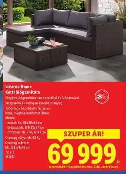 Lidl LIVARNO HOME Kerti ülőgarnitúra ajánlat