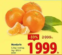 Lidl Mandarin ajánlat