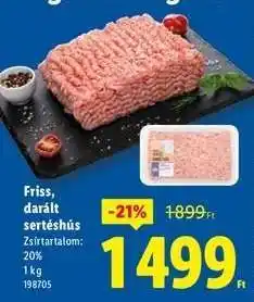 Lidl Friss, darált sertéshús ajánlat