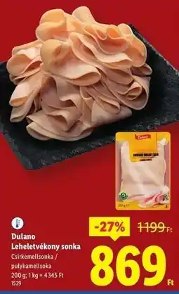 Lidl Dulano Leheletvékony sonka ajánlat