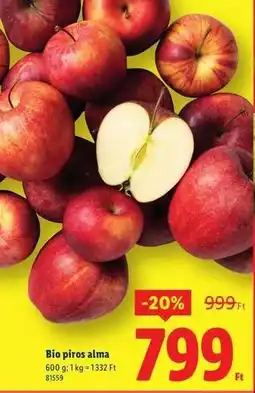 Lidl Bio piros alma ajánlat