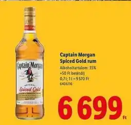 Lidl Captain Morgan Spiced Gold rum ajánlat