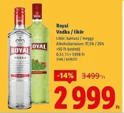 Lidl Royal Vodka Likőr ajánlat