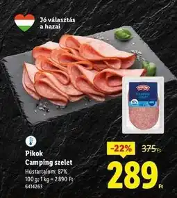 Lidl PIKOK Camping szelet ajánlat