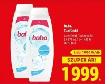 Lidl BABA Tusfürdő ajánlat