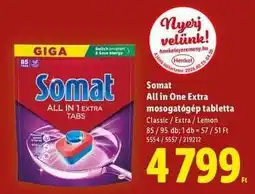 Lidl Somat All in One Extra Mosogatógép Tabletta ajánlat