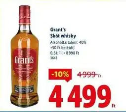 Lidl GRANT'S Skót whisky ajánlat