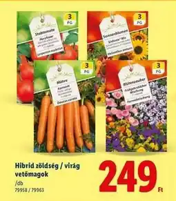 Lidl Hibrid zöldség / virág vetőmagok ajánlat