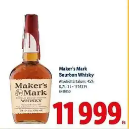 Lidl MAKER'S MARK Bourbon Whisky ajánlat