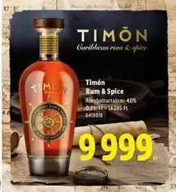 Lidl TIMON RUM&SPICE ajánlat
