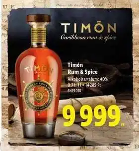 Lidl TIMON RUM&SPICE ajánlat