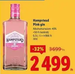 Lidl HAMPSTEAD Pink gin ajánlat