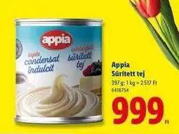 Lidl APPIA Sűrített Tej ajánlat