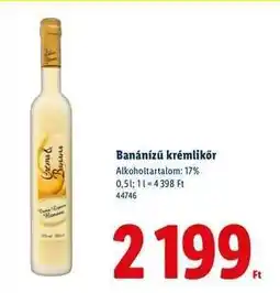 Lidl Banánízű krémlikőr ajánlat
