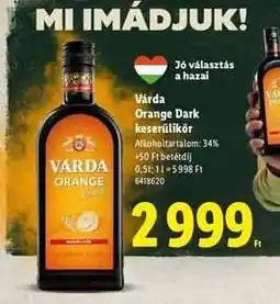 Lidl Várda Orange Dark keserűlikőr ajánlat